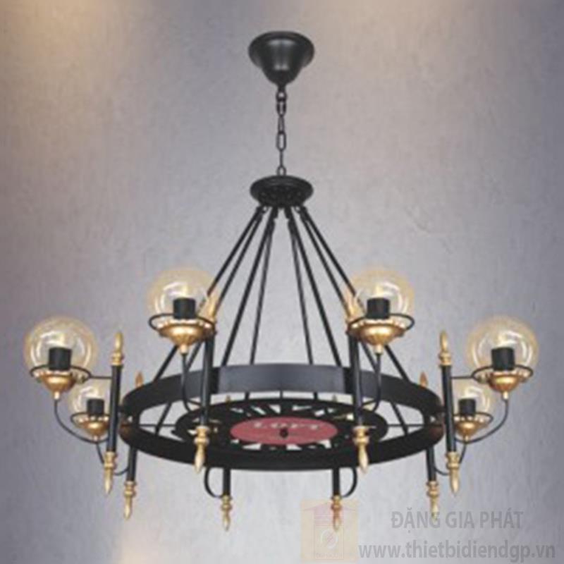 Đèn thả kiểu coffee Ø900*H700+500, E27*8 lamp